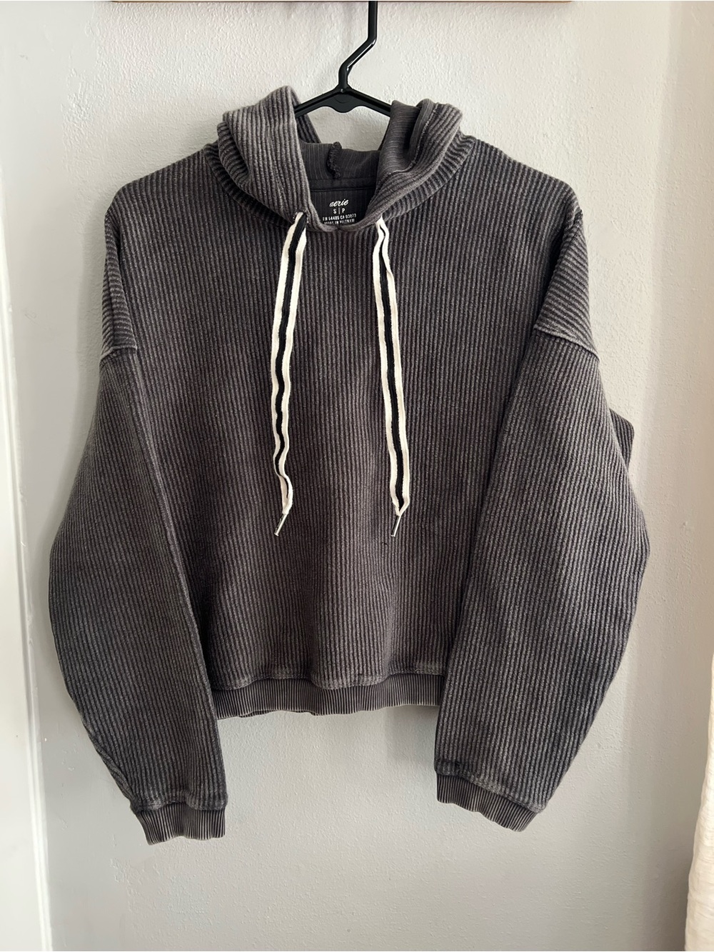 Women’s Aerie Ribbed Knit Cropped Hoodie